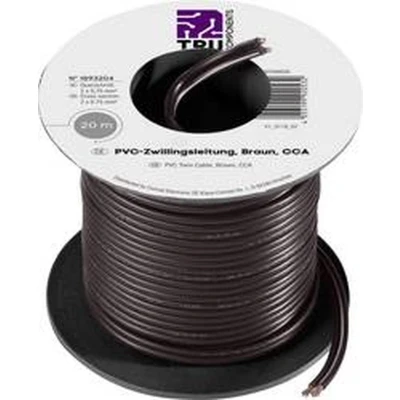 Afbeelding van TRU COMPONENTS 1570890 Draad 2 x 0.75 mm² Zwart 20 m