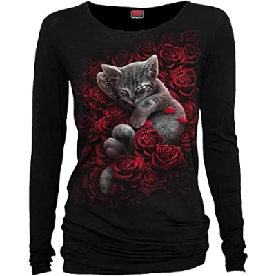 Afbeelding van Spiral Longsleeve top S BED OF ROSES Zwart