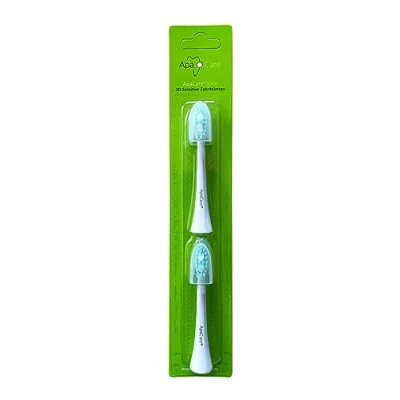 Afbeelding van ApaCare Sonic 3D Sensitive opzetborstel wit met gevoelige borstelharen
