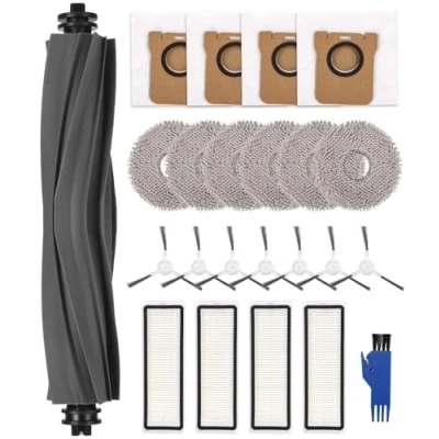Afbeelding van Reserveonderdelen accessoireset voor Dreame L10s Ultra / L10 Ultra/robotstofzuiger, 1 hoofdborstel, 7 zijborstels, 4 filters, 6 dweilpads, stofzakken, x reinigingsborstel,