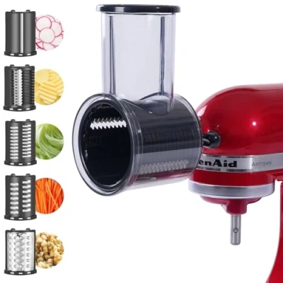 Afbeelding van Slicer Shredder Attachment voor KitchenAid standmixer, groentehakselaar, kaasrasp, fruit, saladesnijder, accessoires met 5 messen van Gdrtwwh