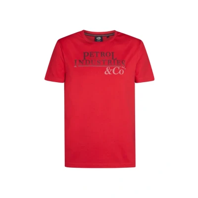 Afbeelding van Petrol Industries Tshirt print, Heren, Maat: XXL, Bullseye red