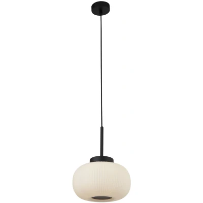 Afbeelding van Searchlight Glazen hanglamp Lumina Ø 24cm 10272 1BK
