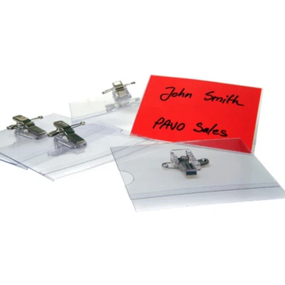 Afbeelding van Badge met Combi clip 54mm x 90mm 50 stuks