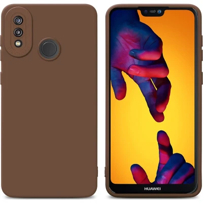 Afbeelding van Cadorabo Hoesje geschikt voor Huawei P20 LITE 2018 / NOVA 3E in FLUID BRUIN Beschermhoes TPU silicone Cover Case
