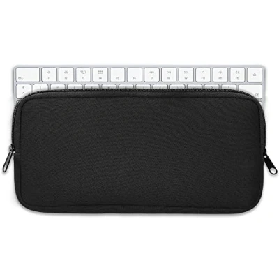 Afbeelding van kwmobile toetsenbord hoes geschikt voor Logitech K380 hoesje Neopreen keyboard beschermhoes Reis case met rits Keyboards cover in zwart