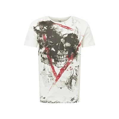 Afbeelding van KEY LARGO Hype Round T shirt voor heren, offwhite (1001), XL