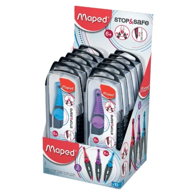 Afbeelding van Passer Maped Stop&amp;Safe 3delig display á 10 stuks assorti