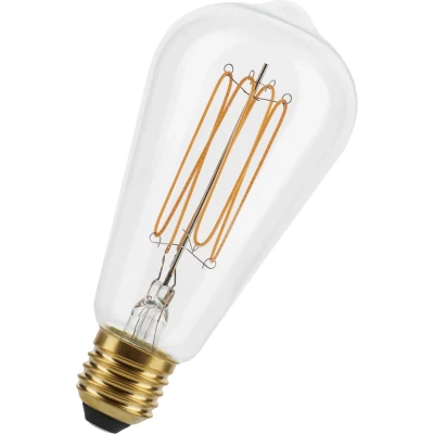 Afbeelding van Bailey SpiraLED Rustieklamp ST64 4W 260lm 2200K Helder dimbaar Ø6.4cm E27 Zeer Warm Wit 4 watt 15.000 Branduren