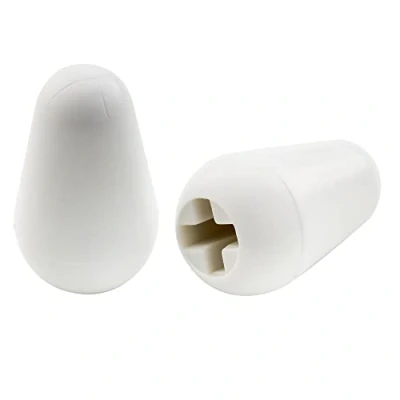 Afbeelding van Musiclily Pro Inch Maat Kunststof 5 weg Gitaar Switch Tips Elementschakelaar Knop voor Strat stijl Elektrische Gitaar, Wit(2 Stuks)
