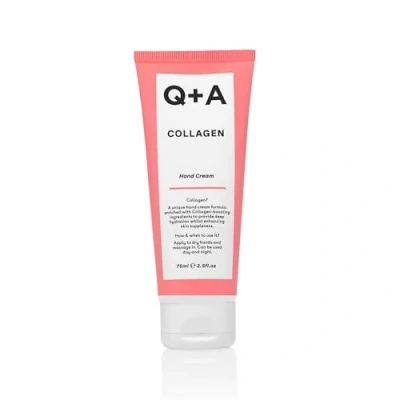 Afbeelding van Q+A Collagen Handcrème, Voedend &amp; Hydraterend met Plantaardig Collageen, Suikercomplex Hematiet, Geur van Gouden Peer Druif, Vegan, Dierproefvrij, Anti Aging, 75ml