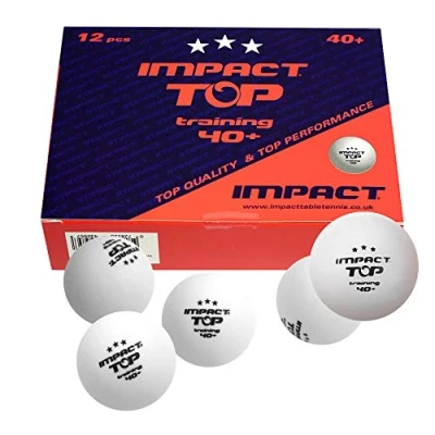 Afbeelding van IMPACT TOP Training Tafeltennisballen (Pack van 12 wit)