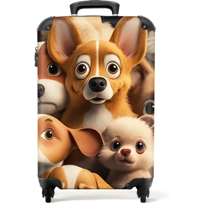 Afbeelding van NoBoringSuitcases.com Grote koffer Kinderkoffer geschikt voor jongens en meisjes Reiskoffer met 4 wielen Trolley op wieltjes 60 liter Rolkoffer groot kinderen Ruimbagage valies 20kg Reisbagage &amp; reisaccessoires XL Luggage suitcase