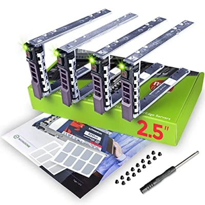 Afbeelding van WORKDONE 4 Pack 2,5&quot; Harde Schijf Caddy Compatibel met Dell PowerEdge Server T440 T640 R330 R430 T430 R630 T630 R730 R830 R930 R320 R420 en meer Hot Swap Tray Installatie handleiding