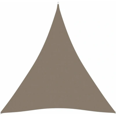 Afbeelding van vidaXL Zonnescherm driehoekig 3x3x3 m oxford stof taupe
