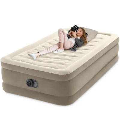 Afbeelding van Intex Dura Beam Deluxe Ultra Plush Twin Luchtbed Beige Luchtbedden