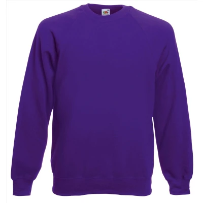 Afbeelding van Fruit of the Loom Classic Raglan Sweater Paars M