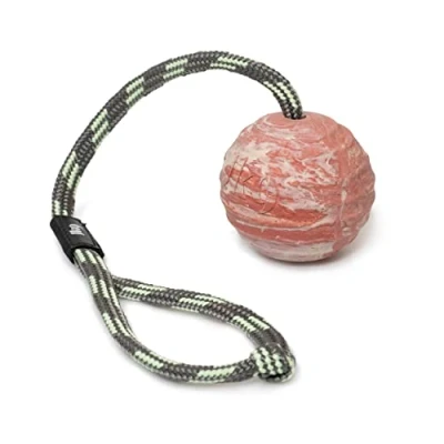 Afbeelding van IDC Natural Rubber Ball with Closable Handle, Horizontally Grooved, 70 mm