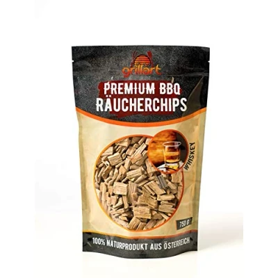 Afbeelding van grillart® XL Premium Whiskey Rookchips zeer rookactieve houtsnippers 100% natuurlijk boomhout met whiskyvat hout 750 g
