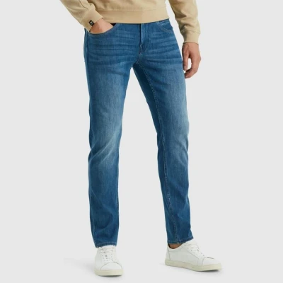 Afbeelding van Vanguard Jeans V7 Rider Donkerblauw TBO maat W 36 L met Regular fit Pasvorm Stretch Heren