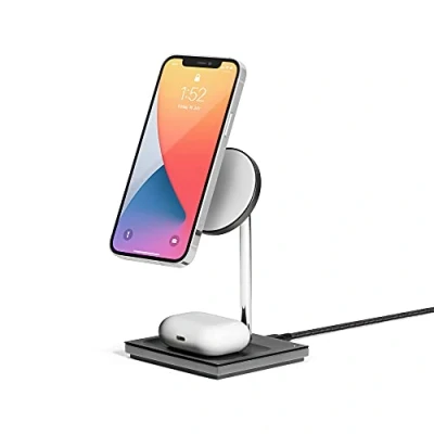 Afbeelding van Native Union Snap 2 in 1 magnetische draadloze oplader oplaadstandaard voor iPhone 12/13 mini / 13 Pro Max met draadloos pad AirPods (Pro)