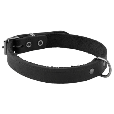 Afbeelding van Adori Halsband Vetleder Met Print Zwart Hondenhalsband 40x1.6 cm