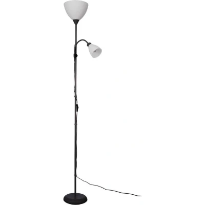 Afbeelding van EGLO Montanini E Vloerlamp Leeslamp E27 E14 176 cm Zwart/Wit