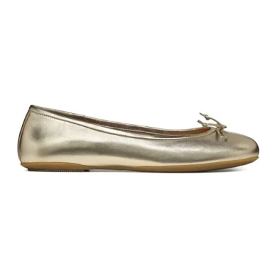 Afbeelding van Geox D Palmaria Ballerina&#039;s, Dames, Maat: 40, Light gold Leer