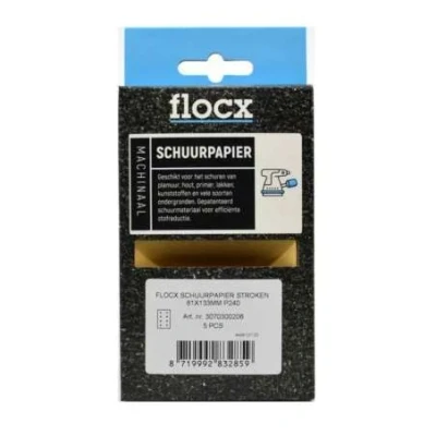 Afbeelding van Schuurpapier stroken 81 x 133 mm korrel p80 5 stuks
