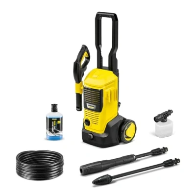 Afbeelding van Kärcher hogedrukreiniger K 5 FJ, druk: max. 145 bar, wateropbrengst: 500 l/u, oppervlakte: 40 m²/u, waterfilter, gewicht: 6,3 kg, hogedrukpistool, hogedrukslang, vuilfrees, Vario Power Jet, schuimlans