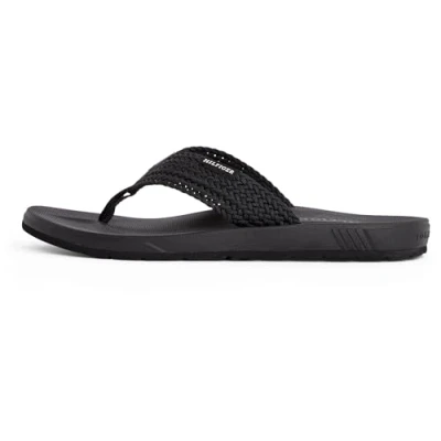 Afbeelding van Tommy Hilfiger Heren Molded Web Beach Sandal Fm0fm05434 Teenslippers, Zwart, 41 EU