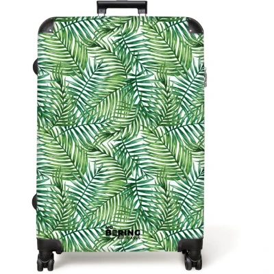 Afbeelding van NoBoringSuitcases.com® Koffer groot Reiskoffer lichtgewicht Palm bladeren patroon kleurrijk Rolkoffer met 4 wielen Grote trolley XL 98 liter bagage