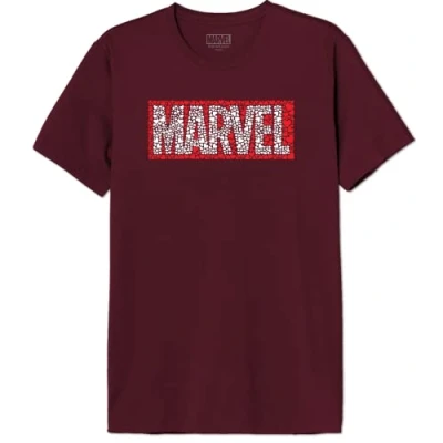 Afbeelding van Marvel MEMARCOTS294 T shirt voor heren, bordeauxrood, maat 3XL, Bourgondië, 3XL