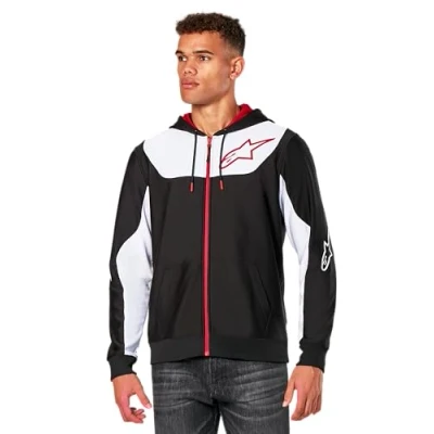 Afbeelding van Alpinestars Sessions V3 Hoody voor heren, fleece, sweatshirt met capuchon, zwart/wit/rood, L