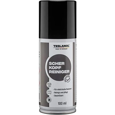 Afbeelding van TESLANOL 26050 Scheerkopreinigingsspray voor het reinigen van elektrische scheerapparaten en tondeuses, reiniger, reinigingsspray, 100 ml