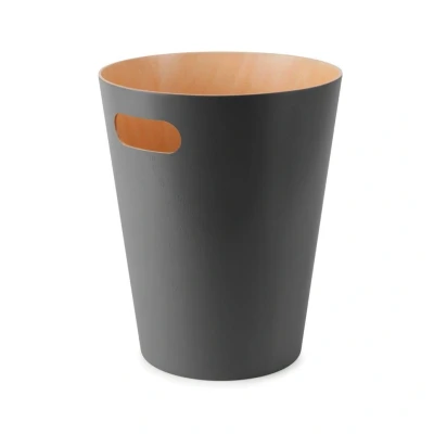 Afbeelding van Umbra Papierbak Woodrow 7,5 Liter Donker Grijs Ø23x28cm