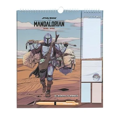 Afbeelding van Grupo Erik Wandkalender 2023 2024 Mandalorian 16 maanden van September tot December wekelijkse planner bord voor het gezin