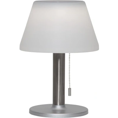 Afbeelding van Solar LED tafellamp Lamp met zonnepaneel Ledlamp dimbaar Zilver