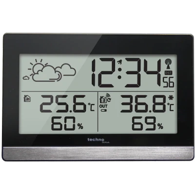 Afbeelding van WS 9255 modern weerstation, zwart