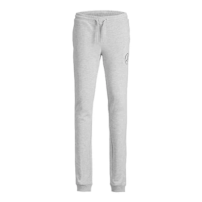 Afbeelding van JACK &amp; JONES JUNIOR joggingbroek JPSTGORDON JJSWIFT met logo wit melange