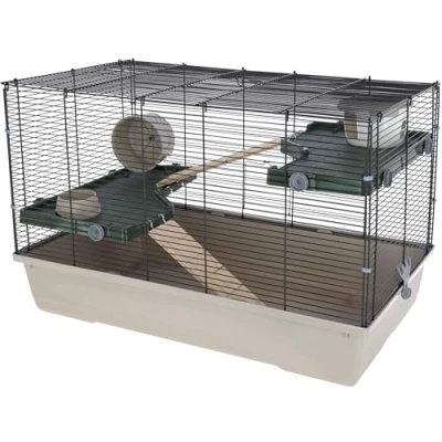 Afbeelding van Kooi voor kleine dieren KERBL FLAT NATURE 80 x 45 53 cm 3 verdiepingen