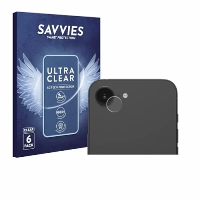 Afbeelding van Savvies Screenprotector voor Apple iPhone 16e (ALLEEN Camera Lens) Folie Beschermfolie transparant (6 Stuks)