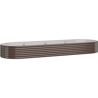 Afbeelding van vidaXL Plantenbak 322x100x36 cm gepoedercoat staal bruin