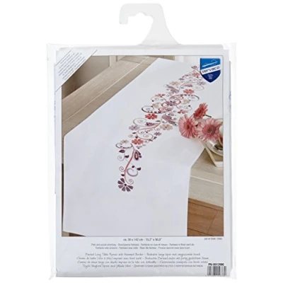 Afbeelding van Vervaco lange tafelloper sierlijke bloemen 0012996