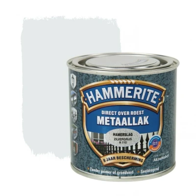 Afbeelding van Hammerite Metaallak Hamerslag Zilvergrijs 2,5 liter Kunststof &amp; metaal verf