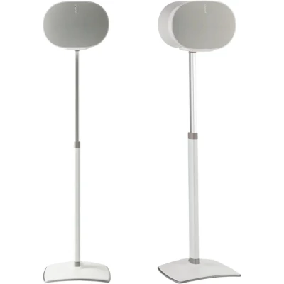 Afbeelding van Sanus WSSE3A1 W2 adjustable speaker stand verstelbaar in hoogte luidsprekerstandaard optimale luisterhoogte kabelbeheer geschikt voor Sonos ERA 300 2 stuks (paar) Wit