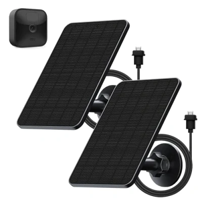Afbeelding van Zonnepaneel voor Blink Camera Outdoor,4W Compatibel met Outdoor,Blink XT2/XT Camera&amp;SimpliSafe (niet inbegrepen),IP65 Outdoor (3rd Gen) Rubberen Plug