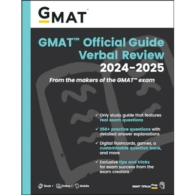 Afbeelding van GMAT Official Guide Verbal Review 2024 2025: Book + Online Question Bank: Review; Features Real Exam Questions; 250+ Practice Questions with ... for Success from the Creators