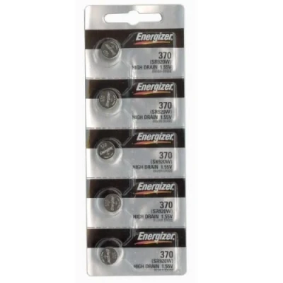 Afbeelding van Energizer Batteries 371 / 370 (SR920W SR920SW) Silver Oxide Watch Battery. On Tear Strip, 5 Pack