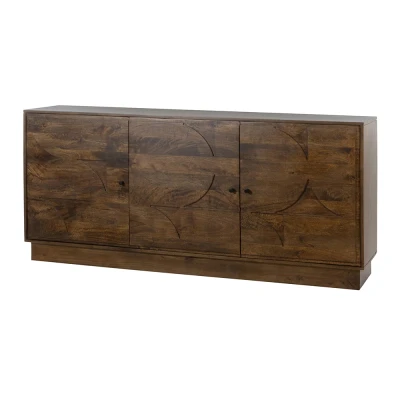 Afbeelding van Dressoir 180 met 3 deuren, Dark Walnut